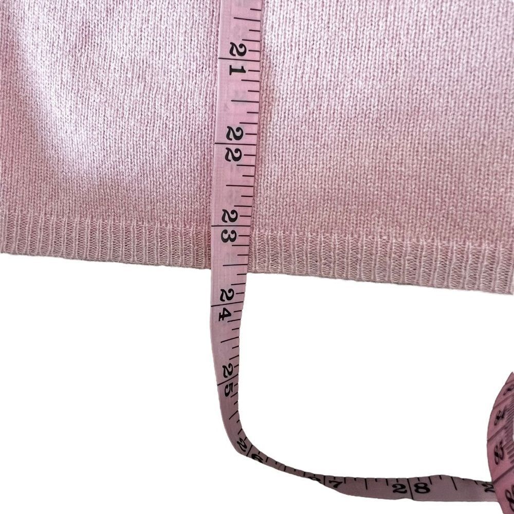 Alba Moda 100% Cashmere Sweater Pink Crewneck Lightweight Soft Knit M - Picture 7 of 9